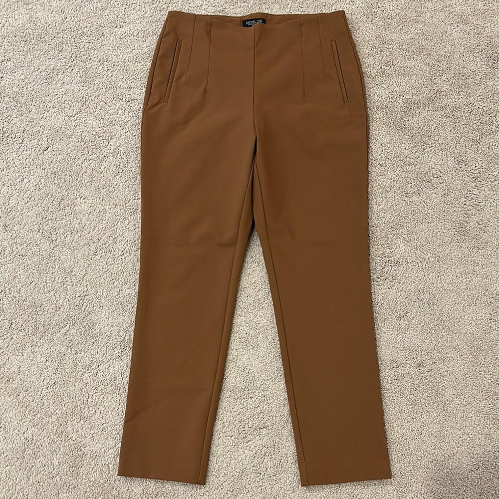 Rachel Zoe Straight Leg Pants in Camel Brown